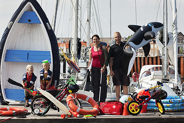 Hela gänget på bryggan hemma i Limhamn