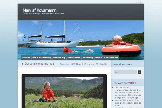 Så här såg bloggen ut tidigare.